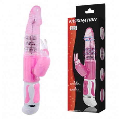 Vibrator iepuras cu stimulare clitoris, Fascination, cod produs V001