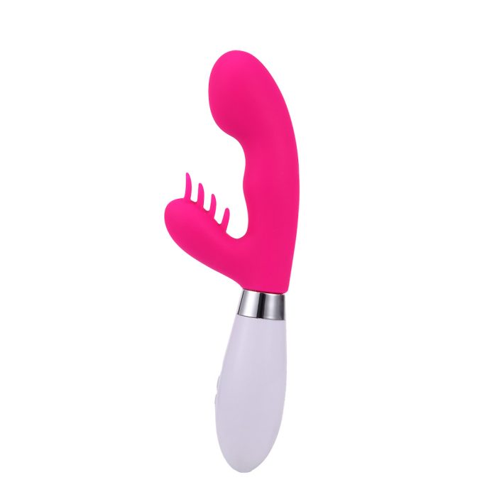Vibrator roz cu stimuli pentru clitoris si punctul G, cod produs: gsv-09-a