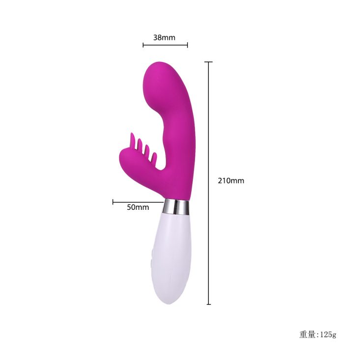 Vibrator roz cu stimuli pentru clitoris si punctul G, cod produs: gsv-09-a