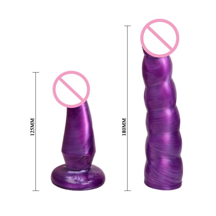 Penis dublu pentru femei sau strap-on, mov, cod produs so-07-a