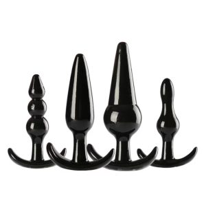 Dopuri anale negre set 4 buc, TPE, cod produs: AP-06-N