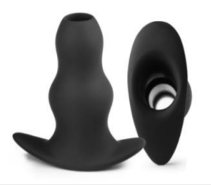 Dop anal gol pe interior din silicon, negru, cod produs: AP-28-S