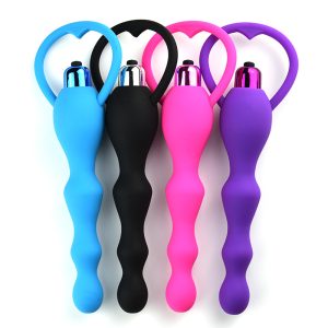 Bile anale cu vibrații 19cm, mov, cod produs: Ap-11-B