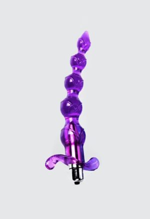 Bile anale mov 22 cm cu vibratii, TPE, cod produs AP-20-LM